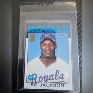 Topps Bo Jackson Card with Red and Black Accents